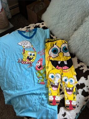 Nickelodeon SpongeBob Pajama Set - Light Blue & Yellow
